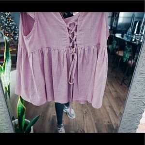 Mauve sleeveless top